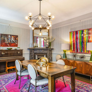 Design ideas for a large eclectic dining room in Sydney.