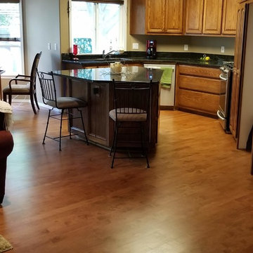 Maple Flooring with Gunstock Stain