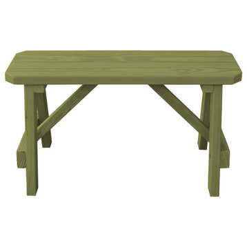Pine Traditional Picnic Bench, Linden Leaf Stain, 3 Foot