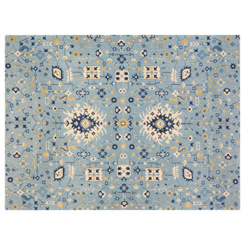 Tabrix Blue and Beige Rug'd Chairmat, 40"x54", .5" Pile Height