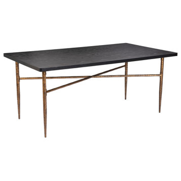 Ametrine Dining Table Black and Bronze