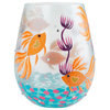 "Turquoise Water" Stemless Wine Glass by Lolita