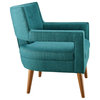 Eliana Teal Upholstered Fabric Armchair