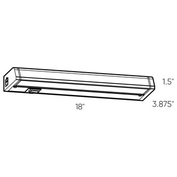 DALS Lighting Color Temperature Changing Hardwired Linear, 18"
