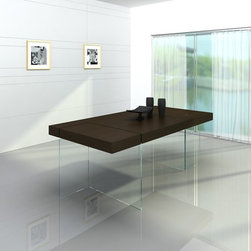 AURA - MODERN FLOATING TOBACCO DINING TABLE - Dining Tables
