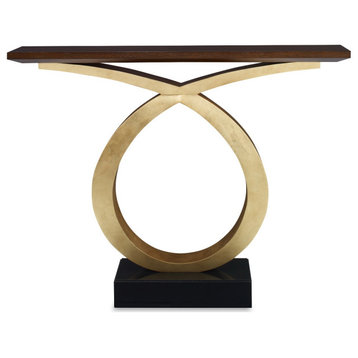 Ambella Home Collection Loophole Console Table, Gold