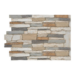 143-36-BRECKENRIDGE DEEP WIDE STACKED DESIGN WALL PANEL - 36"H - Wall Panels