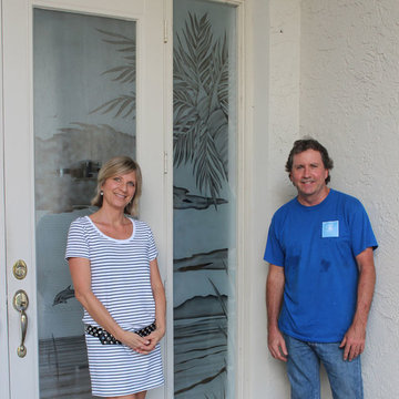 Etched Glass Doors