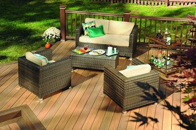 Deck - backyard deck idea in Wichita with no cover
