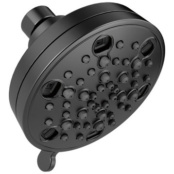 Delta H2Okinetic 5-Setting Contemporary Shower Head, Matte Black, 52638-BL18-PK
