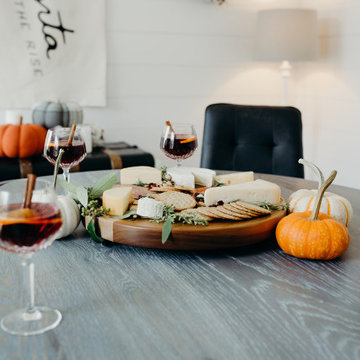 Modern Industrial Grey Round Table
