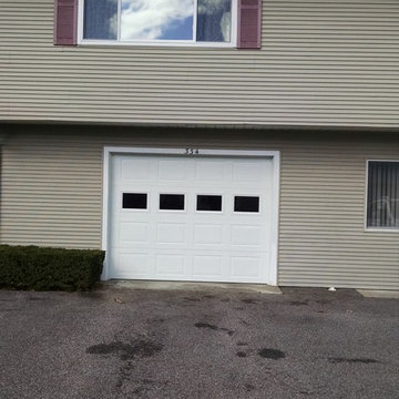 White Sectional Overhead Garage Door with Windows