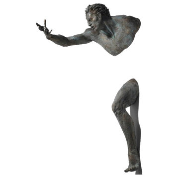 Reaching out Wall Mount Male Abstract Sculpture