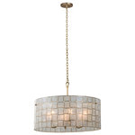 Kalco - Roxy 27x19" 6-Light Casual Luxury Large Pendants by Kalco - From the Roxy collection  this Casual Luxury 27Wx19H inch 6 Light Large Pendants will be a wonderful compliment to  any of these rooms: Kitchen; Dining; Great Room; Foyer