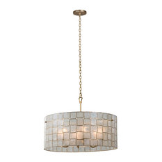 Roxy 27x19" 6-Light Casual Luxury Large Pendants by Kalco