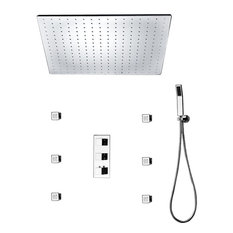 BathSelect 20" Large Shower head With 3 Way Mixer and Handshower