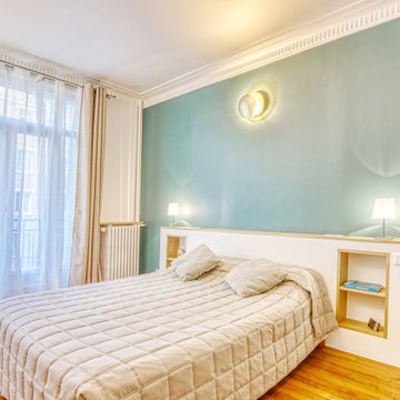 Conception d'une tête de lit et de rangements.