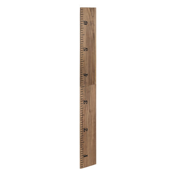 Growth Chart 6.5' Wood Wall Ruler, Rustic Brown