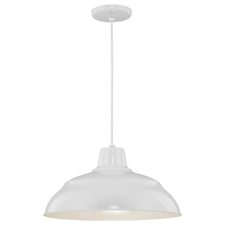 Millennium RWHC17-WH One Light Pendant, White Finish