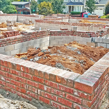 Foundation Wall - Rear View - In Progress