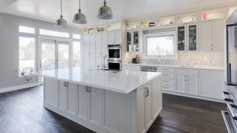 Expansive Transitional Kitchen in White
