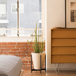 Case Study Funnel Planter with Metal Stand - Indoor Pots And Planters