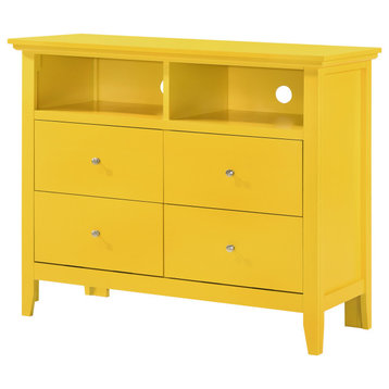 Hammond Yellow 4 Drawer Chest of Drawers (42 in L. X 18 in W. X 36 in H.)