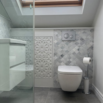 Luxurious marble loft shower room