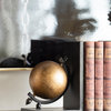 Sphere Gold and Black Iron Bookends 6x4.5x8.5" 2-Piece Set