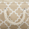 DII Polyester Bin Lattice Vintage Linen Rectangle Large