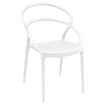 Compamia Pia Set of 2 Dining Chair, White