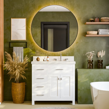 Caroline Parkway 36'' White Bathroom Vanity