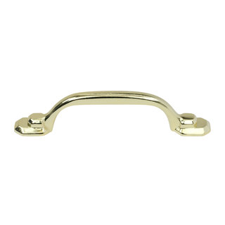 25 Pack Hexa Style 3-Inch Center to Center Traditional Brass Cabinet Pull / Handle P370376B