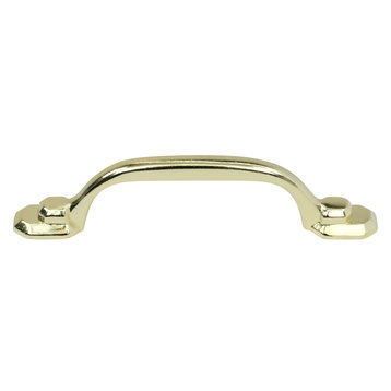 2 Pack Hexa Style 3" Centers Traditional Brass Cabinet Pull/Handle