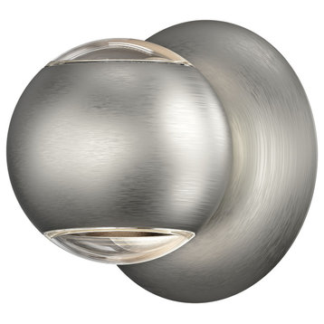 Hemisphere Up/Down Sconce, Natural Anodized