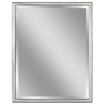 Head West Chrome Beveled Accent Wall Mirror - 24x30