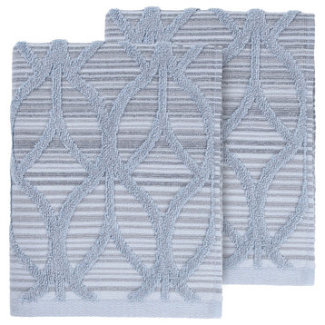 Linum Home Textiles 100% Turkish Cotton Alev Jacquard Hand Towels (Set of 2)
