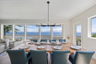 Inspiration for a coastal dining room remodel in Other