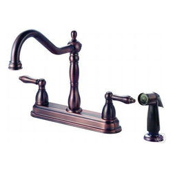 Crystal Cove - Crystal Cove 13-7034 Oil Rubbed Bronze Kitchen Faucet With Sprayer - Kitchen Faucets