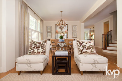Inspiration for a rustic living room remodel in Chicago