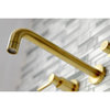 KS8027DL Two-Handle Wall Mount Tub Faucet, Brushed Brass