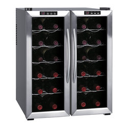 SPT - SPT 24-bottle Double-Door Dual-Zone Thermo-Electric Wine Cooler with Heating - Beer And Wine Refrigerators