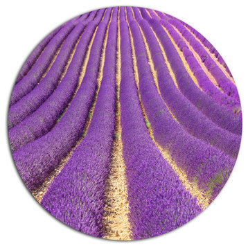 Beautiful Pattern Of Blooming Lavender, Flower Round Wall Art, 36"