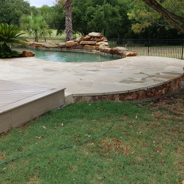 Stunning New Deck and Pool Surround North of Austin in Central Texas