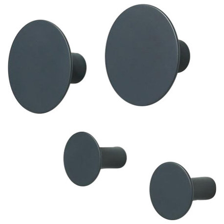 Ponto Wall Hooks 4-Piece Set, Gunmetal