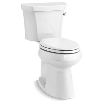 Kohler Highline 2-Piece Elongated 1.28 GPF Toilet w/ Right-Hand Lever, White