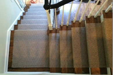 Westport, CT. custom Flat Weave stair project
