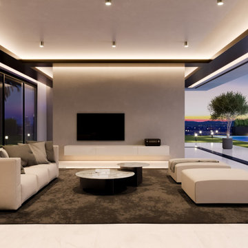 Elegantes Großstadt-Loft mit Design Wohnzimmer