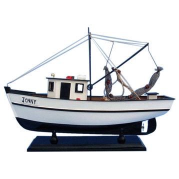 Wooden Forrest Gump, Jenny Model Shrimp Boat, 16"