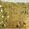Mosaic Gold Cushion Covers, Art Silk 12"x12" Pillow Case, the Gold Mosiac